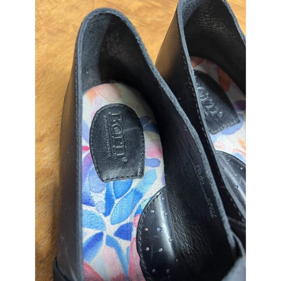 BORN Sebra Women's 9 M Flats Shoes Black Leather Slip On Comfort Loafers Walking - Picture 5 of 9